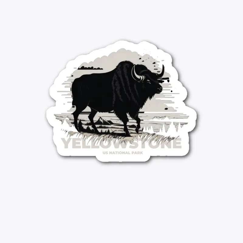 Yellowstone National Park Bison Design